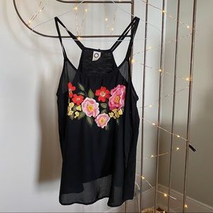 Embroidered tank from Anthropologie